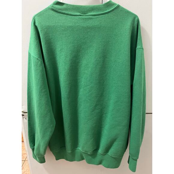 Vintage 90s Nutmeg Philadelphia Eagles NFL Crewneck Sweatshirt Kelly Green L - Picture 5 of 9